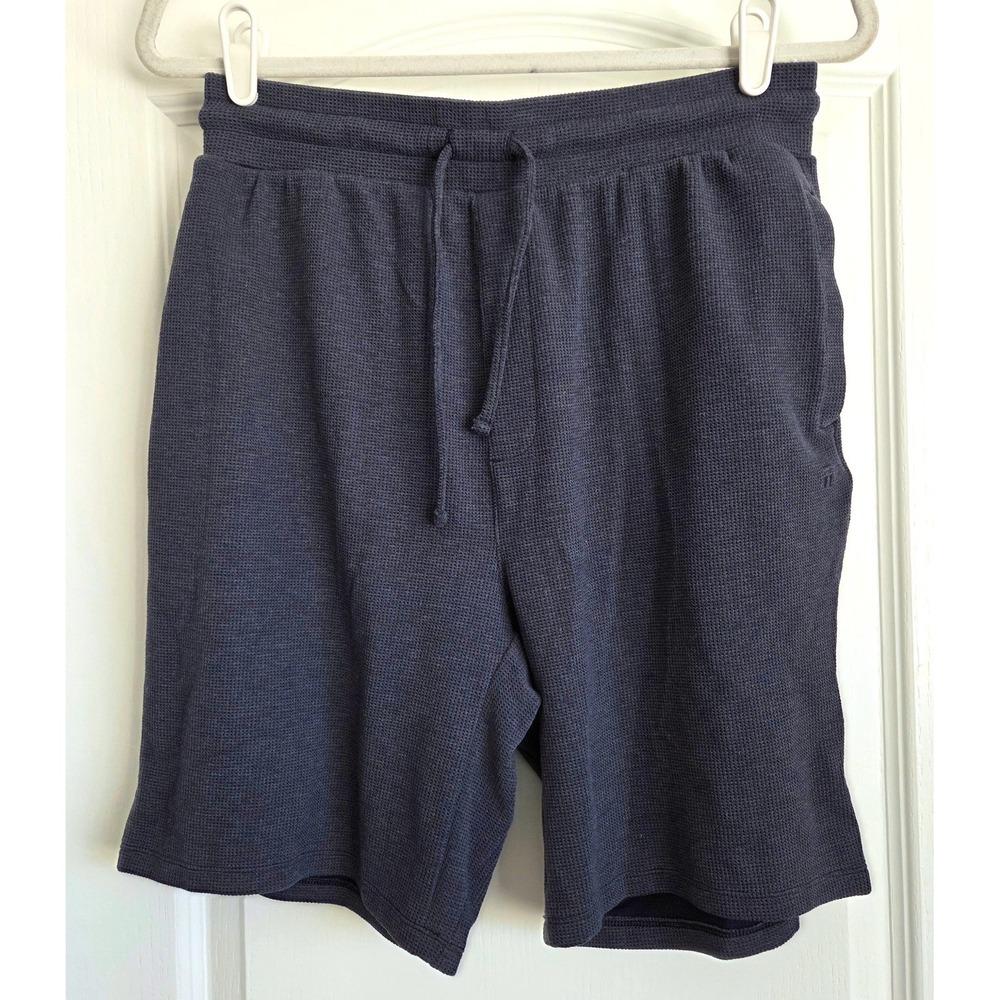 Tommy John Navy Blue Waffle‎ Knit Lounge Pajama Shorts Sz M Drawstring